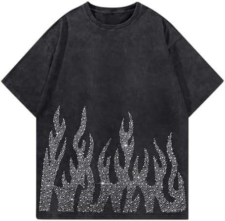 Amazon.com: Vintage 90s Letter Graphic Tees Y2k Men Oversized T